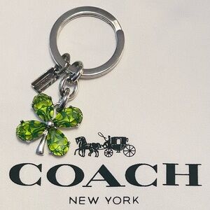 Coach Y2K 4 Leaf Clover Keychain/ Bag Charm
